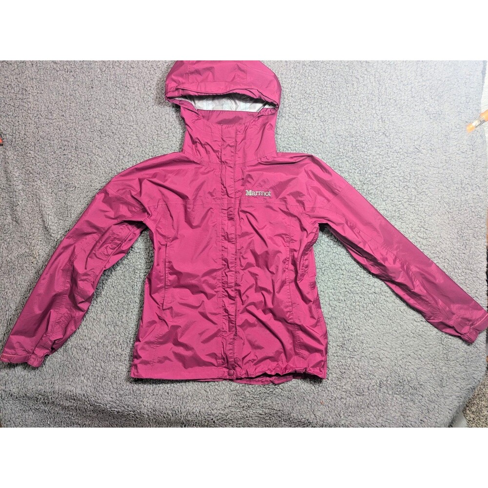 Marmot PreCip Rain Jacket Womens XS Pink Waterproof Hooded Shell